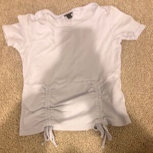 Art Class White Ruched Kids Tee